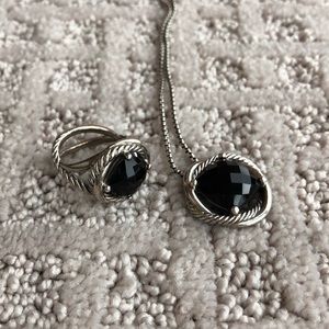 David Yurman Pair of Infinity Necklace and Ring